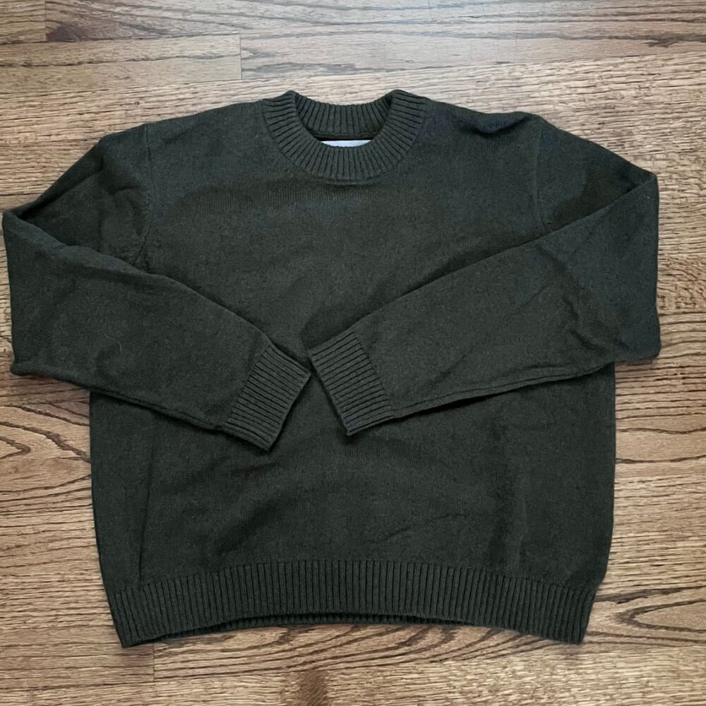 ORGANIC BASICS Recycled Wool Boxy Knit Women - olive / S - Picture 2 of 4
